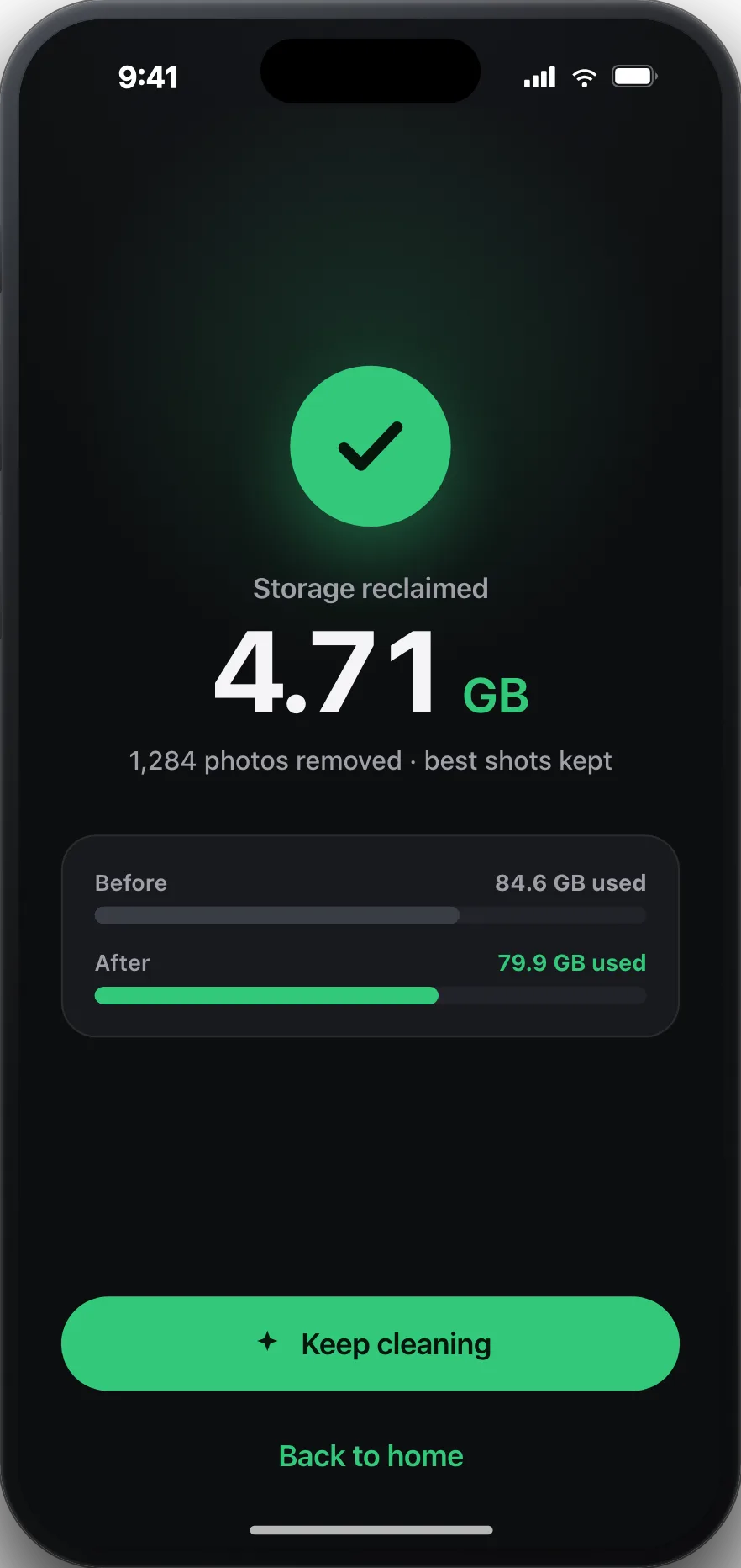 Space reclaimed